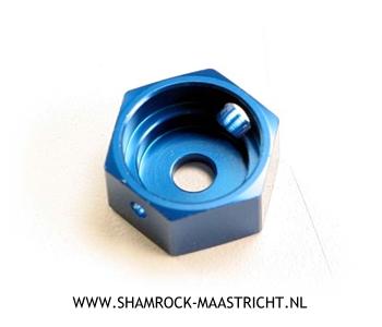 Traxxas  Brake adapter, hex aluminum (blue) (for T-Maxx steel constant-velocity center driveshafts) - TRX5165