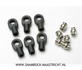 Traxxas Rod ends, small, with hollow balls (6) (for Revo steering linkage) - TRX5349