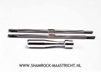 Traxxas Turnbuckles, titanium 105mm (2)/ billet aluminum wrench - TRX2339X