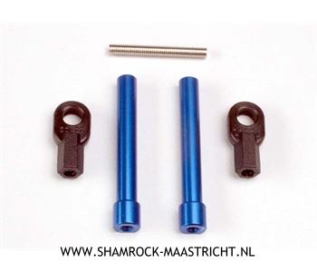 Traxxas Bellcrank posts, aluminum (2)/ steering link threaded rod (3x25mm)/ long rod ends (2) - TRX4944