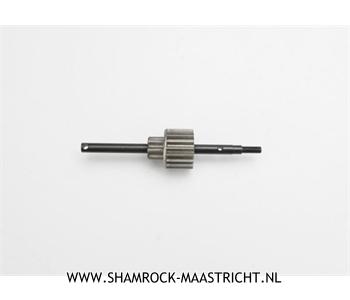 Traxxas Input shaft/ drive gear assembly (18-tooth steel top gear) - TRX3992
