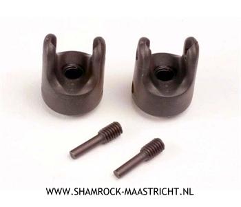 Traxxas  Differential output yokes (heavy duty) (2)/ set screw yoke pins, M4/10 (2) - TRX4928X