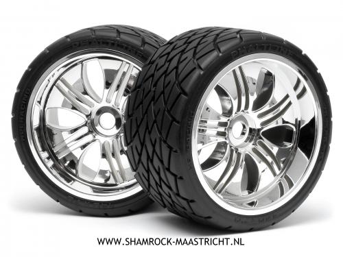 HPI Mounted Phaltine Tire 140x70mm on Tremor Wheel Chrome