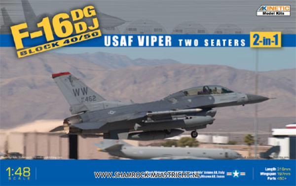 Kinetic Model Kits F-16 DG DJ BLOCK 40/50 usaf viper two seaters