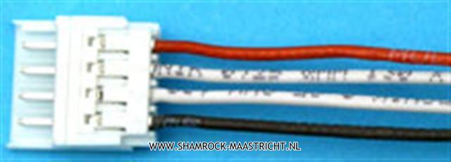 Shamrock 5-Polige Contra Sensorkabel voor Lipo Accu Silicone 0.25qmm EH Graupner/Robbe