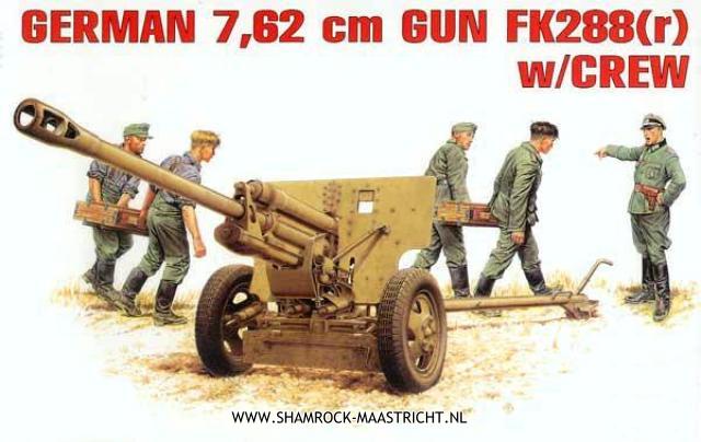 MiniArt German 7.62 cm Gun FK288(r) met crew
