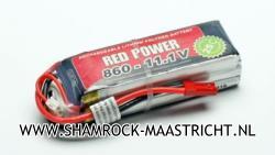 Red Power LiPo Accu 11.1V 860mAh 25C