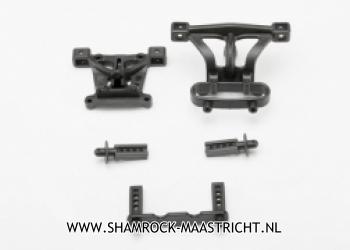 Traxxas Body mounts, front and rear / body mount posts, front and rear - 7015
