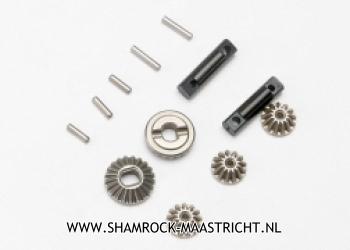 Traxxas Gear set, differential (output gears (2)/ spider gears (3))/ differential output shafts (2)/ 1.5x6mm pin (3)/ 1.5x8mm pin (2) - 7082