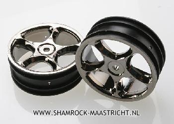 Traxxas Wheels, Tracer 2.2 (black chrome) (2) (Bandit front) - TRX2473A