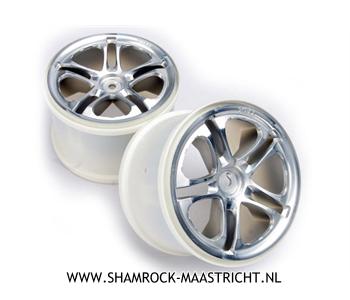 Traxxas Wheels, SS (split spoke) 3.8inch (satin) (2) (fits Revo/Maxx Brushed series) - TRX5172