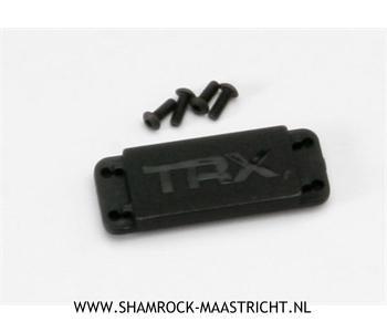 Traxxas Cover plate, steering servo/ 3x8 BCS (4) - TRX5326X