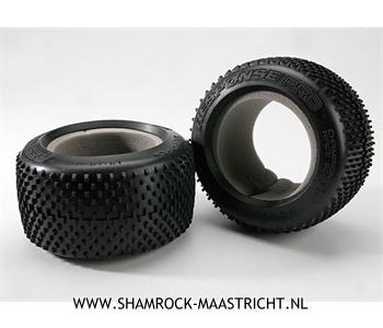 Traxxas Tires, Response Pro 3.8" (soft-compound, narrow profile, short knobby design)/ foam inserts (2) - TRX5375