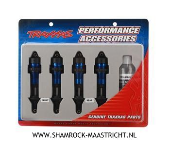 Traxxas Shocks, GTR aluminum, blue-anodized bodies with TiN shafts ( - TRX5460A