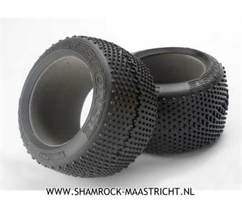 Traxxas Tires, Response racing 3.8" (soft-compound, narrow profile, short knobby design)/ foam inserts (2) - TRX5471