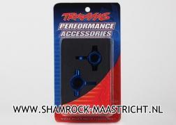 Traxxas Steering blocks, 6061-T6 aluminum, left and right (blue-anodized) - TRX6439