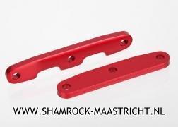 Traxxas Bulkhead tie bars, front and rear, aluminum red-anodized) - TRX6823R