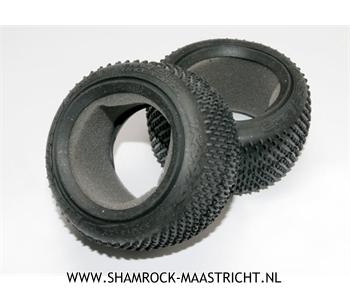 Traxxas Tires, Response Pro 2.2" (soft-compound, narrow profile, short knobby design)/ foam inserts (2) - TRX7173