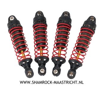 Traxxas Shocks, GTR hard-anodized, PTFE-coated aluminum bodies with TiN shafts (fully assembled w/ springs) (4) / 2.5x10mm CS - TRX7665
