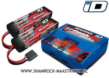 Traxxas  Battery/charger completer pack (includes 2972 Dual iD charger (1), 2872X 5000mAh 11.1V 3-cell 25C LiPO battery (2)