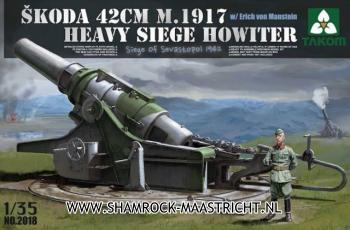 Takom Skoda 42cm M.1917 Heavy Siege Howitzer with Erich von Manstein 1/35 Siege of Sevastopol 1942
