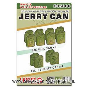 Hero Hobby Kits 8X 20L Fuel Can and 4x 20L U.S. Jerry Can 1/35