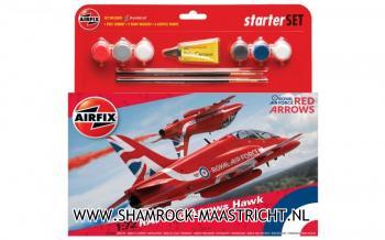 Airfix Starter Set RAF Red Arrows Hawk 1/72