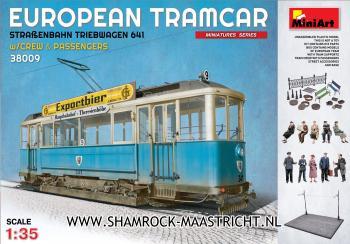 Miniart European Tramcar With Crew And Passengers 1/35