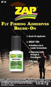 Zap Fly Fishing Adhesives Brush-On Medium CA+