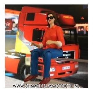 Robbe Truck-driver female Figure with glasses for 1/14.5 Trucks