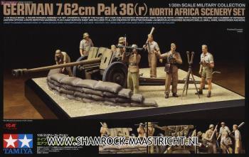 Tamiya German 7.62cm Pak 36(r) North American Scenery Set 1/35