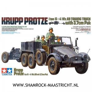 Tamiya Krupp Protze I Ton (6x4) Kfz.69 Towing Truck with 3.7cm Pak 1/35