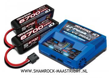 Traxxas Traxxas Battery/charger completer pack X-Maxx (includes 2973 EZ-Peak Live Dual iD charger (1), 2890X 6700mAh 14.8V 4-cell 25C LiPo battery (2))